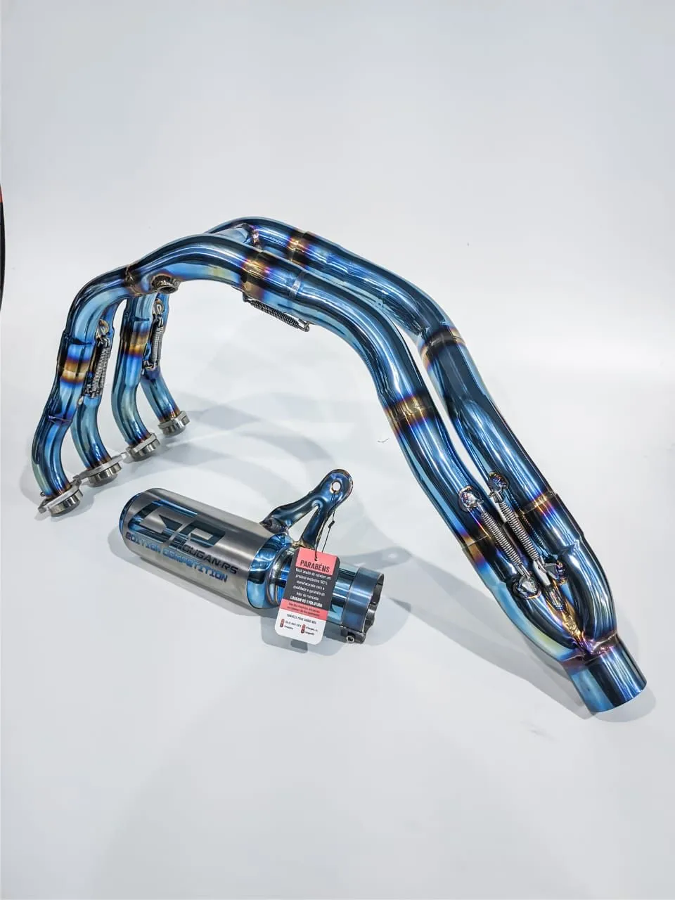 Full Titanium Headers (Blue) view 2